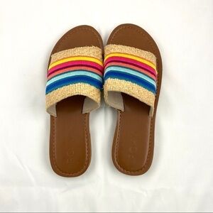 NWOT Roxy Kaia Slim Women's Beach Summer Sandals in Multicolour Straps Sz 7